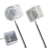1 square and 1 circular fish nets with retractable stainless
