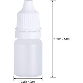 KOMUNJ Pack of 10 Dropper Bottles 5 ml Squeeze Bottles Flexible Liquid Bottles 5 ml Bottles Container with Lid Empty Squeezable Bottles