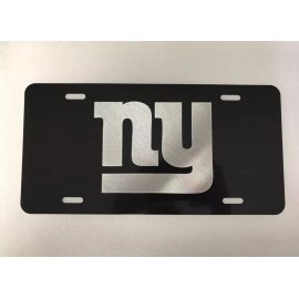 BLVD New York Giants LOGO Car Tag Diamond Etched on Aluminum License Plate