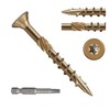 Fmjdnls Deck Screws 1-1/2 Inch, Wood Screws #8×1-1/2, Golden Brown