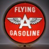 FLYING A GASOLINE "Red background" 13.5" Gas Pump Globe -