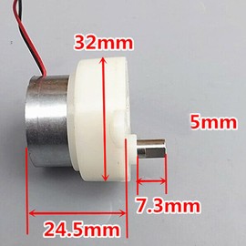 SaiDian 2Pcs Gear Motor Mini Worm Slow Speed DC12V Mute 300 Geared Motor DIY Model