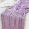 Sioloc 1 Pack Lavender Cheesecloth Table Runner,10ft Blue Table Runner,Boho