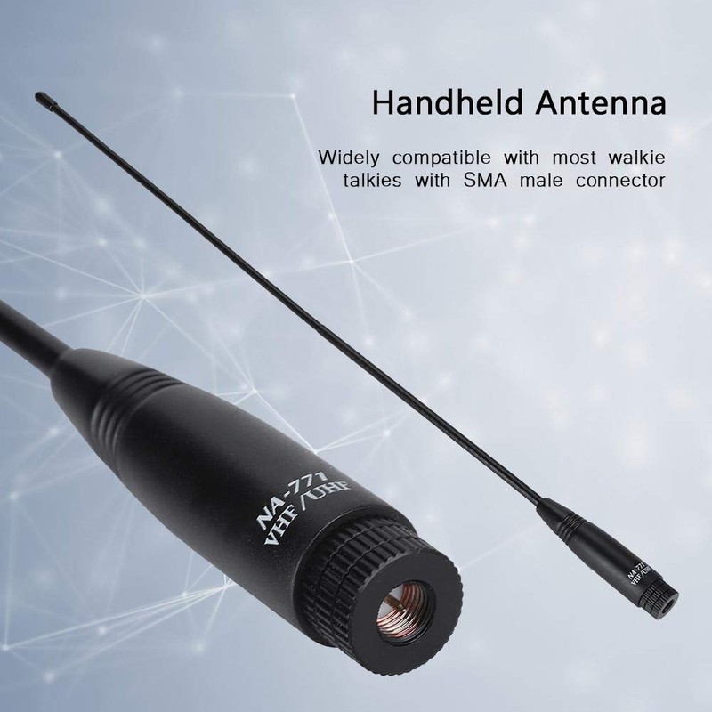 Zerone 38 cm Walkie Talkie Antenna, SMA Plug 144/430MHz Antenna