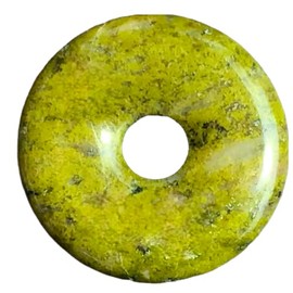 Steinfixx® - Premium Necklace with Epidot Gemstone Donut | Healing Stone | Gemstone | Chakra Stone, Crystal Gemstone Crystal gemstone epidot