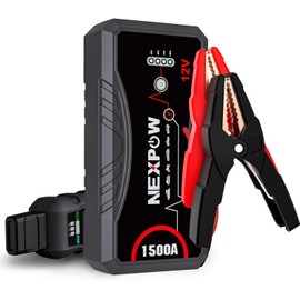 NEXPOW 1500A Car Jump Starter Car Battery Jumper Starter Pack Q10S for Up to 7.0L Gas and 5.5L Diesel Engine12V Auto Battery Booster,Jumper Cables Portable Lithium Jump Box with LED Light/USB QC3.0