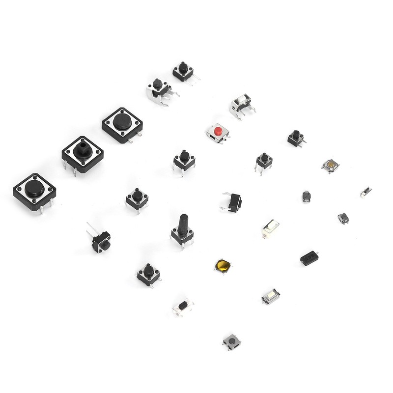Tactile Push Button Switches 25 Values 12V 50mA Micro Momentary