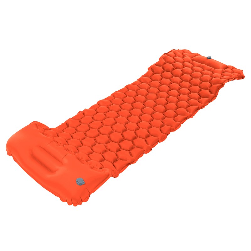 Camping Sleeping Pad Mat Foot Press Inflatable Cushion Mattress for