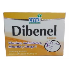 CMD Dibenel Vitaminas Minerales Antioxidantes Y Omega3 Con 30cap Sabor Sin Sabor