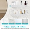 AwObEpl 2 Pack Suction Cup Shower Caddy Clear Waterproof Shower