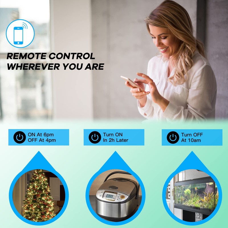 GreenSun Smart WLAN Socket, Smart WiFi Socket with Power Consumption