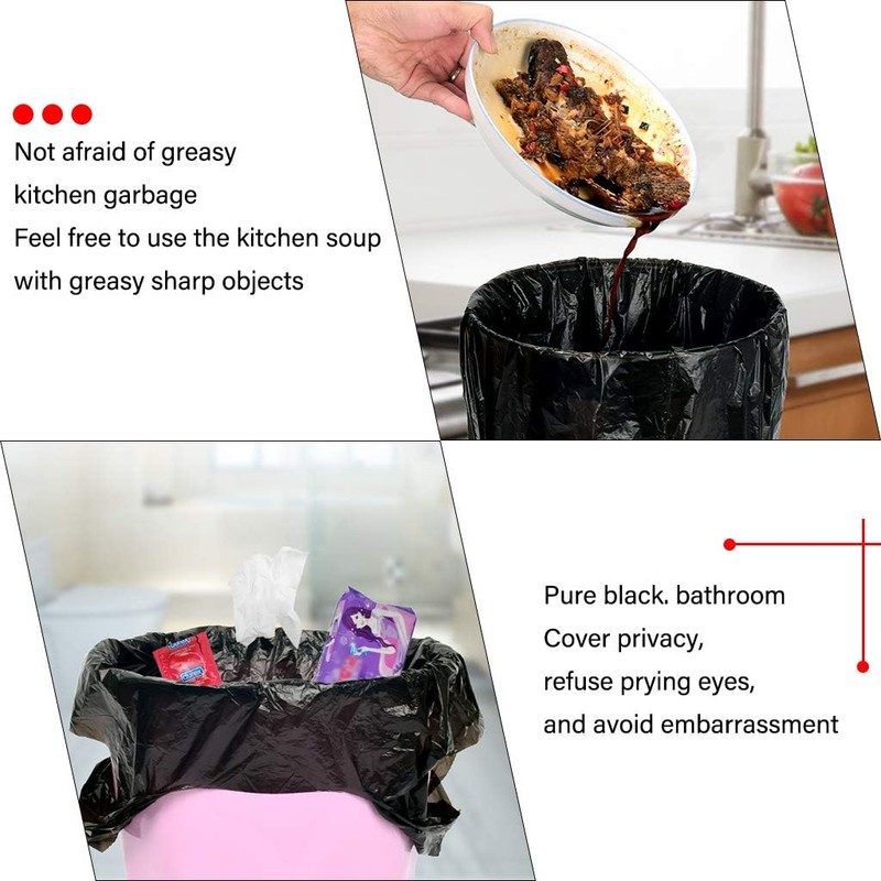 BAIYEUSO Small Trash Bags,5 Rolls 46x60 Cm 100 PCS 4