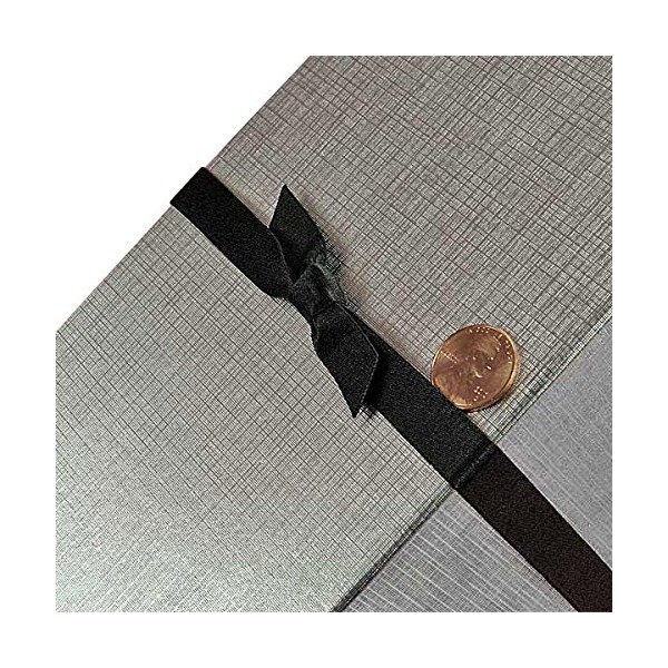 7/16" X 10" Black Satin Bow Stretch Loops | Quantity: