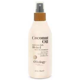 Oliology Coconut Oil 10-in-1 Multipurpose Spray - Leave in Treatment for All Hair Types | Detangles, Controls Frizz, Hydrates & Moisturizes | Made in USA, Cruelty Free & Paraben Free (8.5 oz)