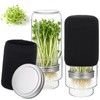 Updated Sprouting Kit, Seed Sprouting Jars with Sleeves and Lids,