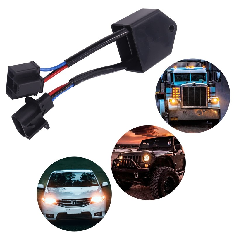 H13 a H4 Decodificadores HID Eliminador de filtro, adaptador antiparpadeo,