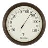 LaCrosse 104-108 8" Analog Round Dial Thermometer, 8", Brown