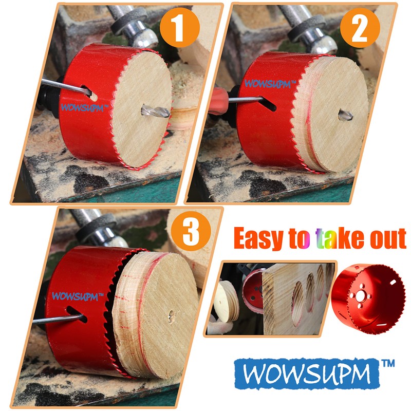 WowSupM 80 mm HSS Bi Metal Hole Saw cutter for
