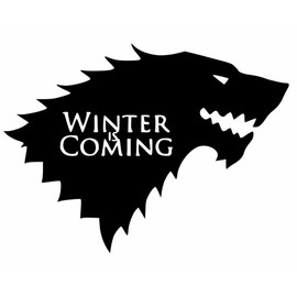 Winter Is Coming Game Of Thrones Decal Vinyl Sticker|Cars Trucks Vans Walls Laptop| Black |5.5 x 4 in|CCI1340