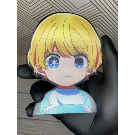 Oshi no Ko Aquamarine Aqua Hoshino 3D Lenticular Motion Car Sticker Decal Peeker