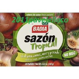 Badia Sazon Tropical with Cilantro Blend (2 Boxes) with 20 Packs each (3.52oz)