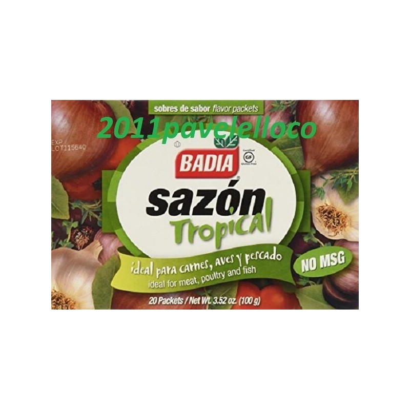 Badia Sazon Tropical with Cilantro Blend (2 Boxes) with 20