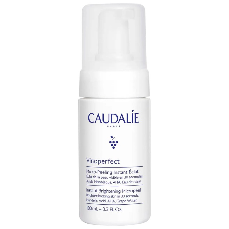 Caudalie Vinoperfect Espuma Micropeeling Facial, Exfolia Suavemente, Aclara y Deja