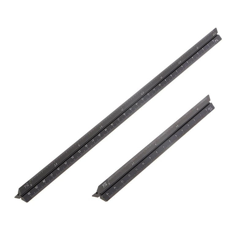 Abbraccia 6 Aluminum Triangular Metric Scale Ruler for Engineer, 15cm