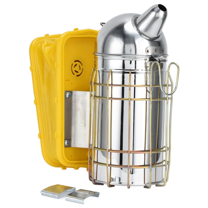 Pointed Beehive Smoker with Heat Protection Board Stainless Steel Bee