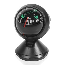 iolory Car Compass,Automotive Compass Ball,Vehicle Compass Ball with Bottom Stick,Automotive Interior Accessories,Car Compass Dashboard,Suitable for All Kinds of Cars,Boats,SUVs,Trucks and RVs