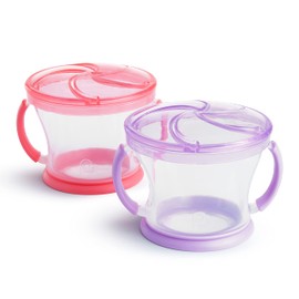 Munchkin Munchkin Snack Catcher, 2 Pack, Pink/Purple