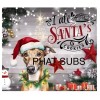 Unbranded 20oz Sublimation Tumbler Wrap Grey Hound Santa’s Cookies Ready To Press Transfer