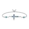 DAYLINLOVE Cross Bracelet for Women 925 Sterling Silver Abalone Shell