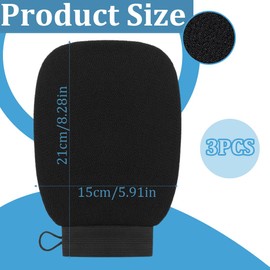 UEAVOID 3 Pcs Exfoliating Gloves, Peeling Handschuh für Hautmassage, zur Körperreinigung, Entfernen Abgestorbener Haut, für Frauen und Männer
