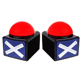 Game Buzzer with Lights and Alarm Sounds. Great for Game Shows, Party contests, Trivia quizzes and Family feud Talent Shows Buzzer (Pack of 2)