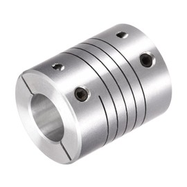 sourcing map Motor Shaft 6 mm to 12 mm Spiral Beam Coupler Coupling 25 mm Diameter 30 mm Length Pack of 2