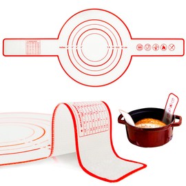 DRAONGYE 2 Pcs Silicone Bread Sling for Dutch Oven, Non-Stick & Easy Clean Reusable, Sourdough Bread Baking Supplies For Transferring Dough(Red)