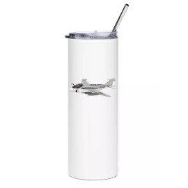 Grumman A-6 Intruder Stainless Steel Water Tumbler with straw - 20oz.