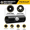 PGROUP 3/8” Drive Deep Impact Socket, Metric(11mm socket), 6-Point, Cr-V