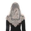 Bozidol Mantilla Triangle Embroidered Fatima Virgin Mary Rose Veil -