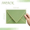 4x6 Envelopes for Invitations with Gold Border,V-Flap Envelopes 50 Pack,A4