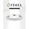 OVIMIA Moissanite Wedding Bands for Women, Half Eternity Ring 925