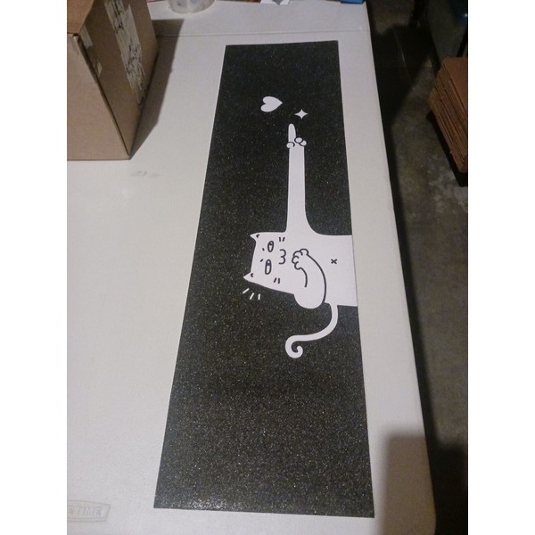 Unbranded Funny Cat Rip N Dip Graphic Skateboard Deck Grip Tape