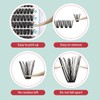 FADVAN Cluster Eyelash Extensions 280 Pieces Curl D Eyelashes Individual