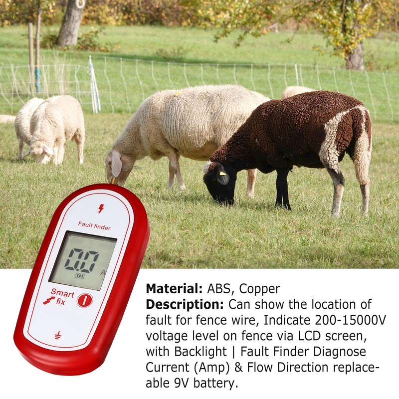Electric Fence Voltage Tester, Handheld Fence Fault Finder Fence Tester