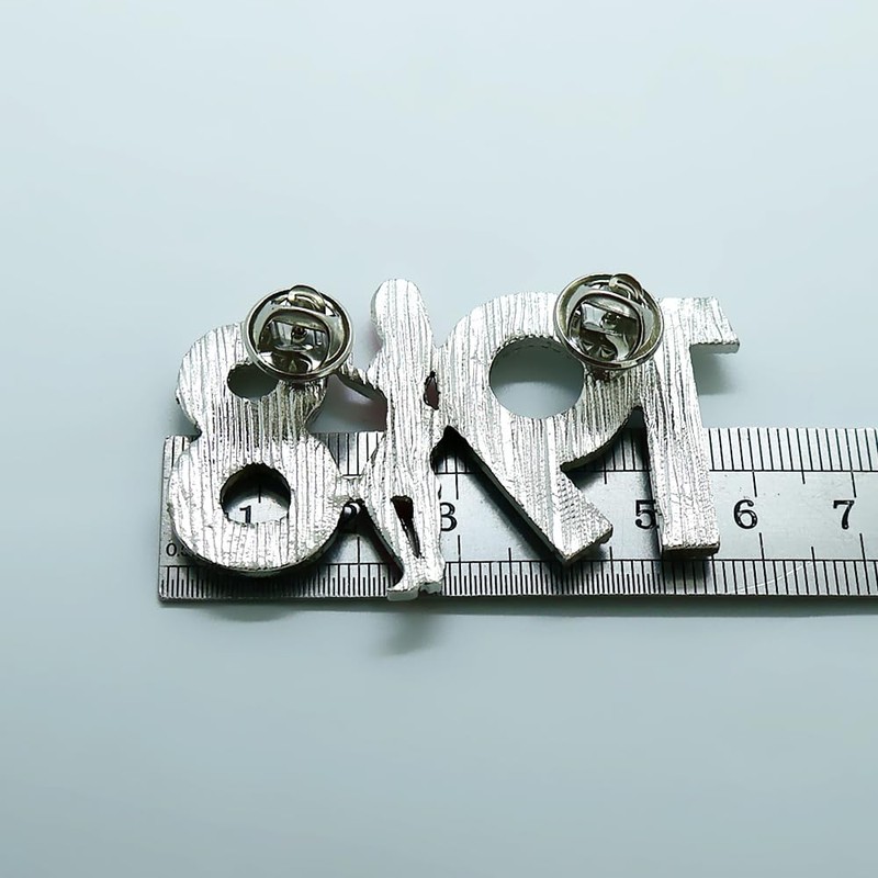 ALPHA Letter Sorority 1908 Girl Rhinestone Metal Brooch White Imitation
