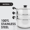 CONCORD 10" Stainless Steel 3 Tier Steamer Steaming Pot Cookware