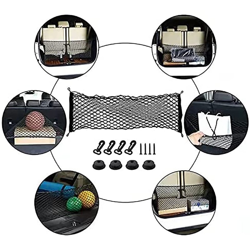 Floor Style Trunk Cargo Net ,Adjustable Elastic Heavy Duty Cargo