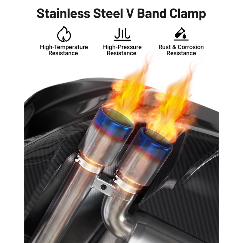 EVIL ENERGY V Band Clamp for Flange Kit Stainless Steel