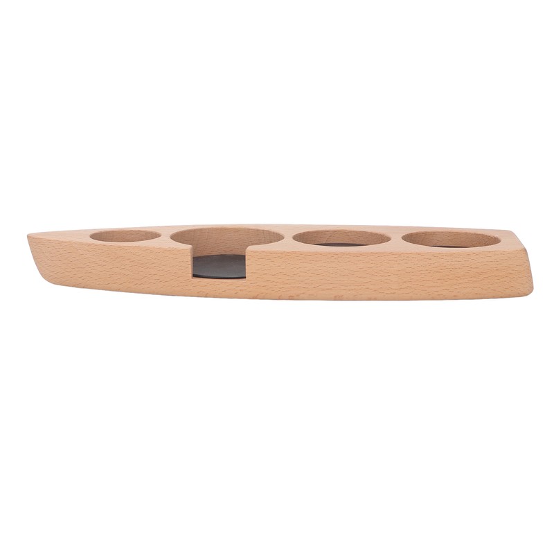 Coffee Tamper Holder Boat Shape 4 Slots Anti Slip Stable